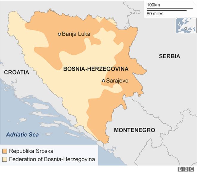 Карта Боснии