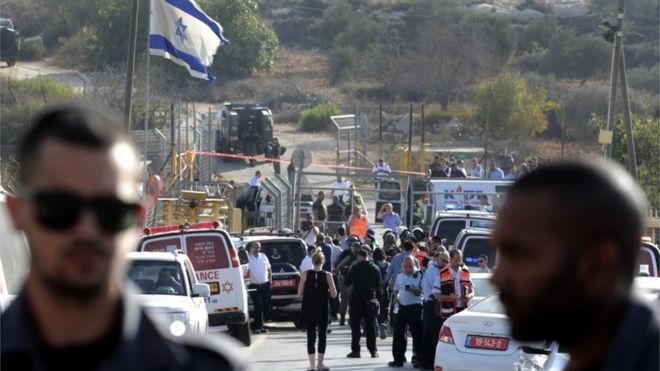 Scene of attack at Har Adar (26/09/17)