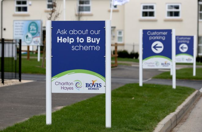 Help to Buy sign on a housing development