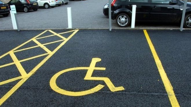 disabled car space