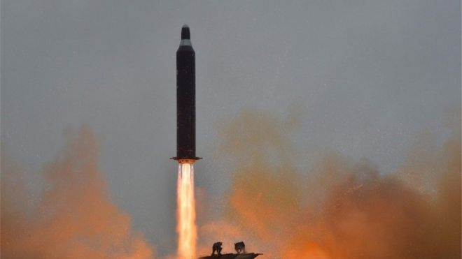 File picture of a North Korean Musudan missile
