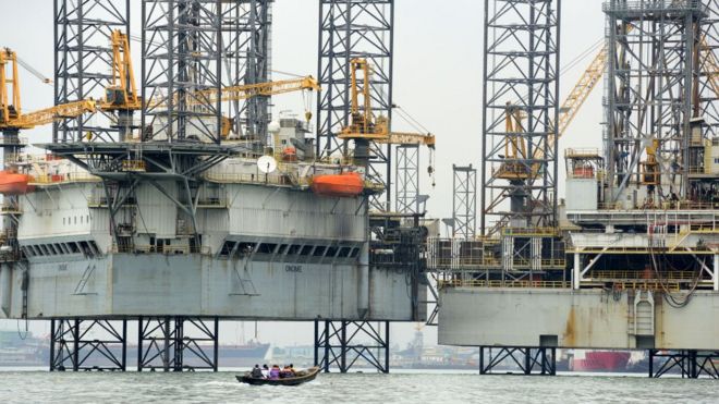 Lagos oil platforms