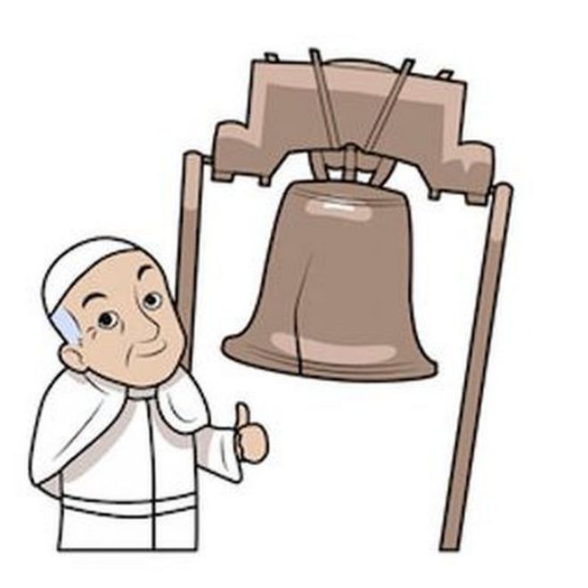 Popemoji- показывает папу с колокольчиком