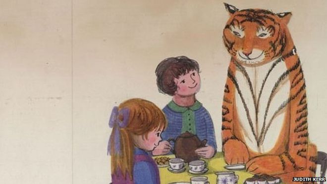 Иллюстрация из тигра, который пришел к чаю