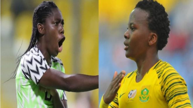 Awcon 2018 Final Nigeria Super Falcons Beat South Africa Banyana Banyana To Carri Di Cup Bbc 7558