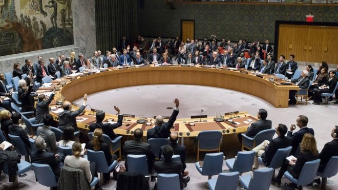 صورة لتصويت مجلس الأمن على القرار