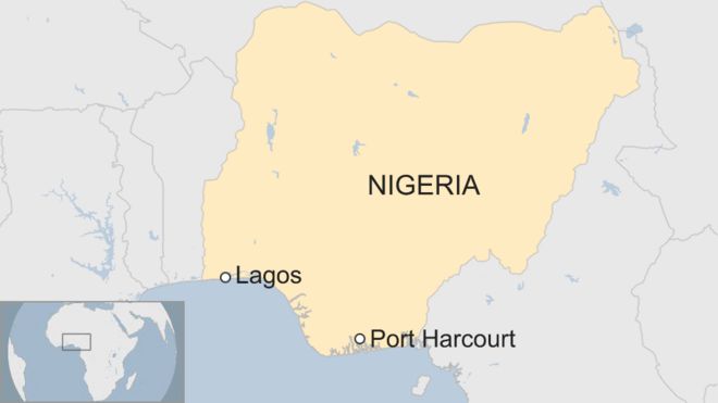 Карта Лагоса и Порт-Харкорта в Нигерии