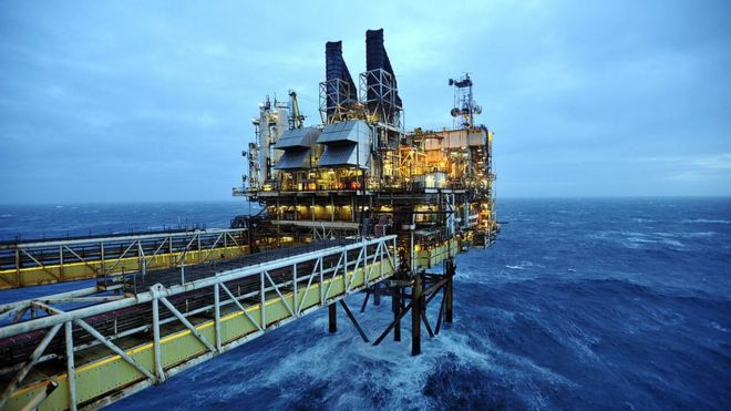 Общий вид нефтяной платформы BP ETAP (Восточная впадина) в Северном море
