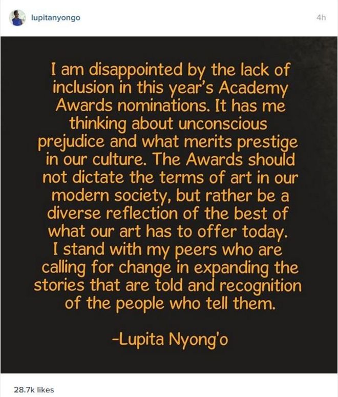 Сообщение Lupita Nyong'o в Instagram
