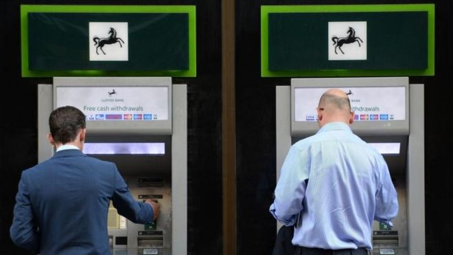 Пункты выдачи наличных Lloyds