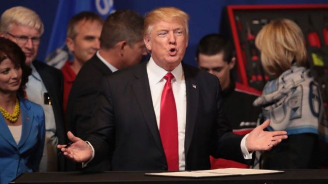 Donald Trump signed an executive order on H-1B visas in April.
