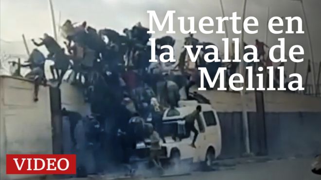 Tumulto en la valla de Melilla