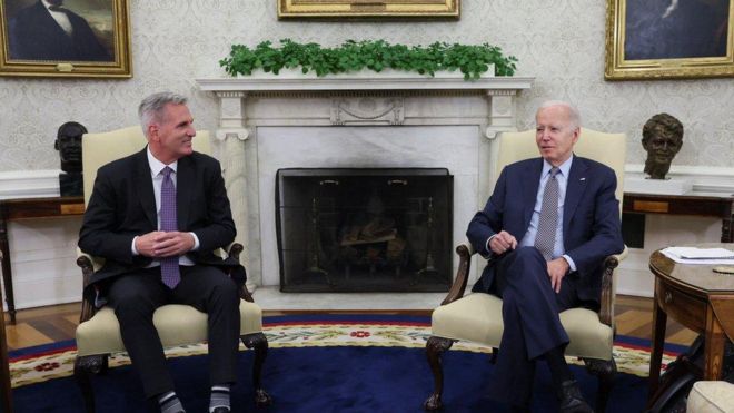بایدن و مک کارتی در کاخ سفید