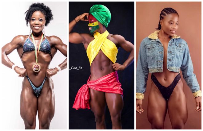 Ghana/Nigeria female bodybuilder 