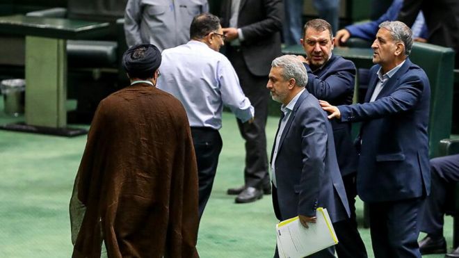 رضا فاطمی‌امین در جلسه استیضاح در مجلس ایران