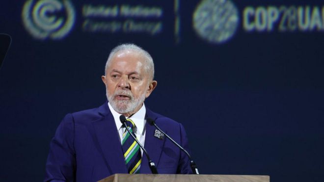 Lula em discurso na COP28 em Dubai