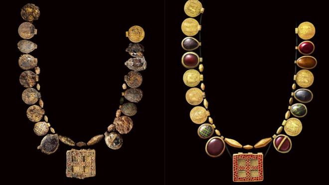 สร้อยคอทองคำโบราณจากยุคกลาง อายุเก่าแก่ราว 1,300 ปี
