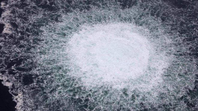 آن خرابکاری باعث انتشار گاز از خط لوله آسیب دیده شد