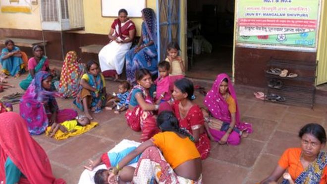 Women at a nutrition rehabilitation centre