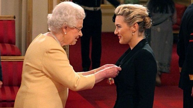 The Queen makes Kate Winslet a CBE