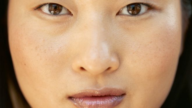 Close up of a Chinese woman's face