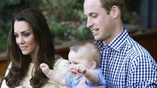 The Duchess and Duke of Cambridge and Prince George