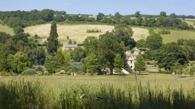 Abandoned village with 44 homes, hostel and swimming pool on the