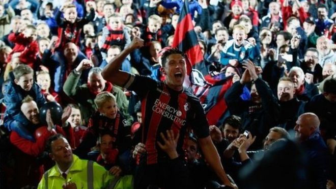 Bournemouth Promotion Bucket Collections To Premier League Bbc Sport