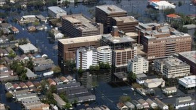 Наводнение в центре Нового Орлеана, 6 сентября 2005 г.