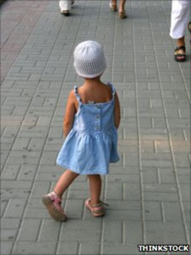 Маленькая девочка на улице