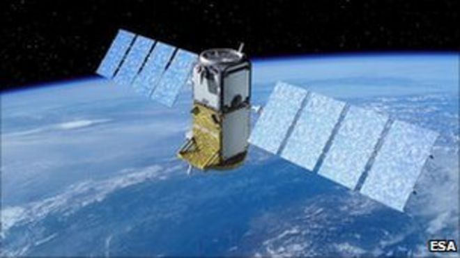 Впечатление художника о спутнике Galileo на орбите (Esa)