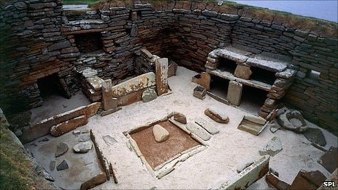 Один из домов в неолитическом поселении Скара-Брее