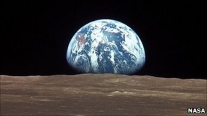 Земля, увиденная с Луны Аполлоном 11
