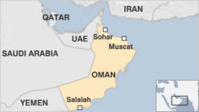карта Омана