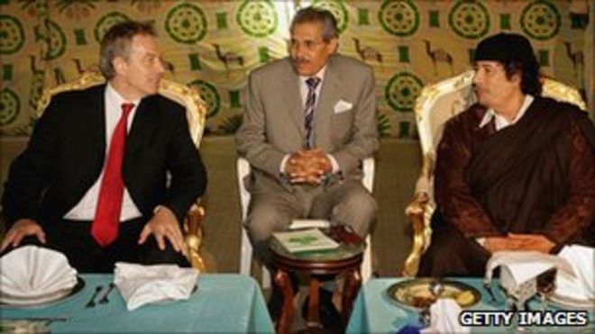 Каддафи с Тони Блэром