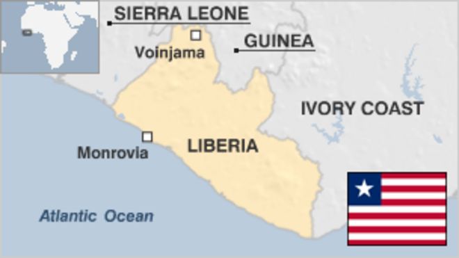 Карта Либерии