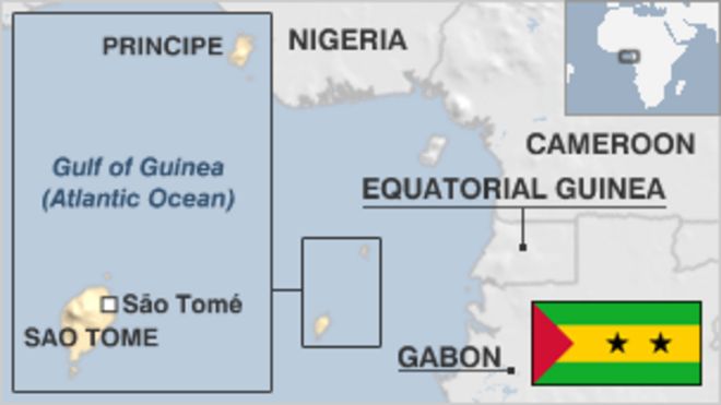 Карта Сан-Томе и Принсипи