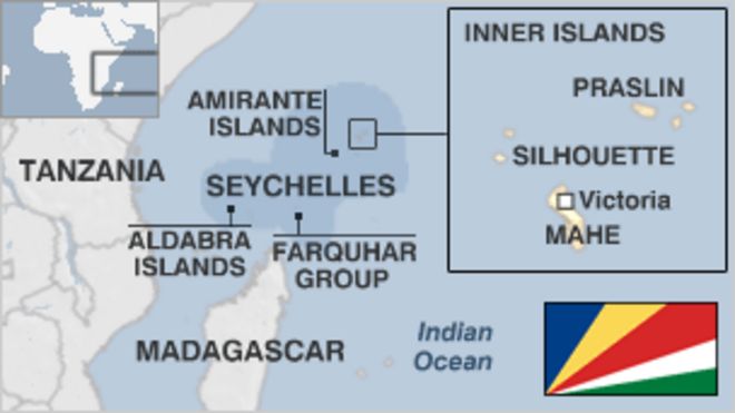 Карта Сейшельских Островов