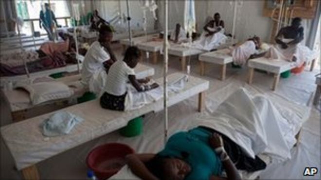 Больные холерой в лечебном центре в Миребале, Гаити, 25 июля 2011 года
