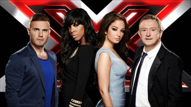 Судьи X Factor Гэри Барлоу, Келли Роуленд, Тулиса Контоставлос и Луис Уолш