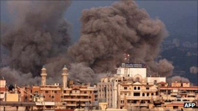 Взрыв, вызванный израильским воздушным ударом по Бейруту, 2006 г.