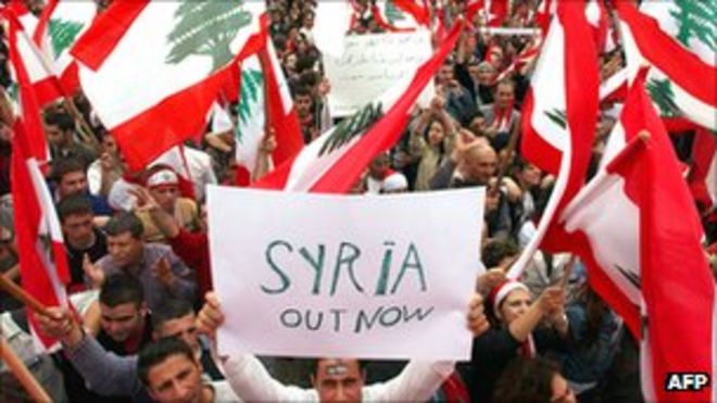 Антисирийская акция протеста в Бейруте, Ливан, март 2005 г.