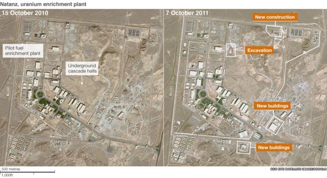 Iran S Key Nuclear Sites Natanz Bbc News
