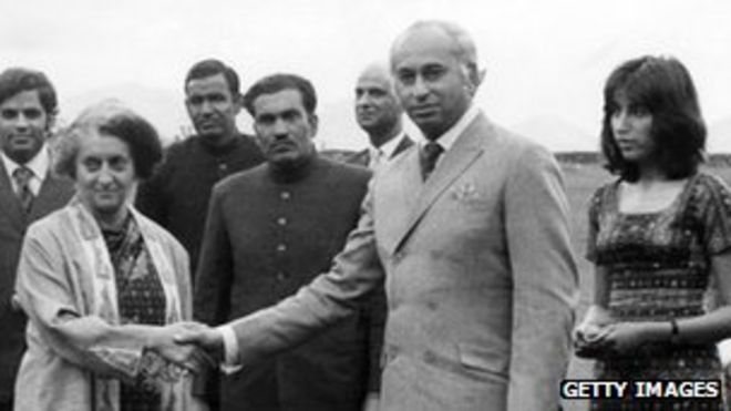 Индира Ганди и Зульфикар Али Бхутто