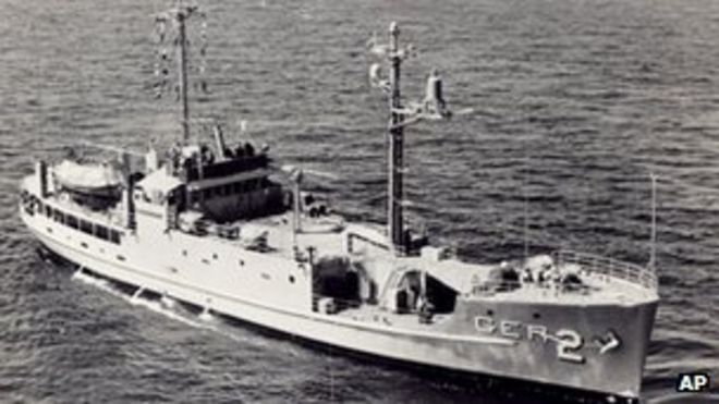 USS Pueblo в море перед его захватом