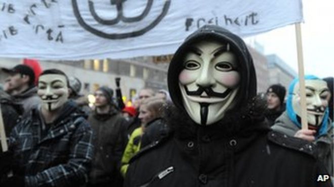 Акция протеста против ACTA в Варшаве