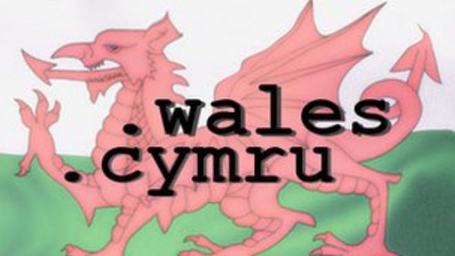 Уэльский флаг с .wales и .cymru