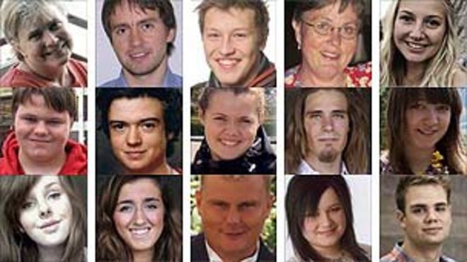 Жертвы терактов 22 июля в Норвегии
