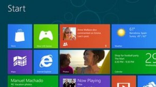 Интерфейс Microsoft Windows 8