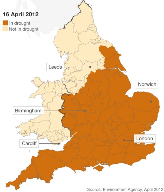 Засуха в Англии и Уэльсе, апрель 2012 г.